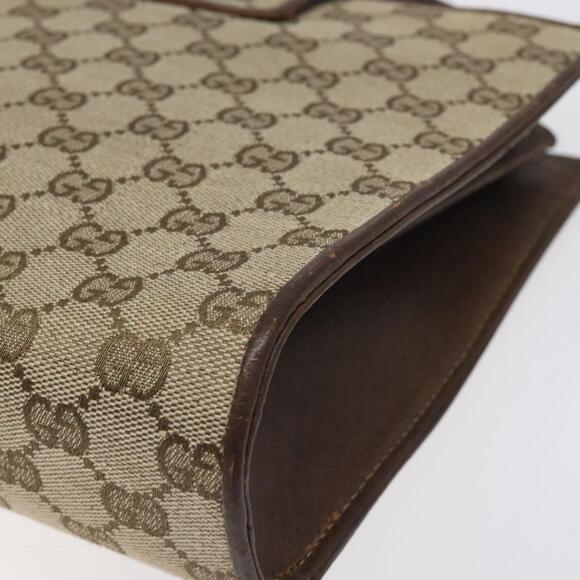 GUCCI GG Canvas Shoulder Bag Beige Gold - Picture 13 of 16